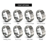 font options for inside engraving on gray sheriff star badge rings