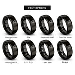 font options for inside engraving on black shield axes crossed rings
