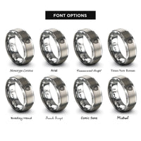 font options for inside engraving on gray shield badge rings