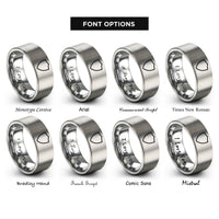 font options for inside engraving on gray shield badge rings
