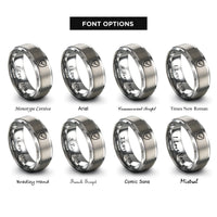 font options for inside engraving on grey shield check rings