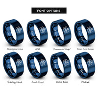 font options for inside engraving on blue shift key rings
