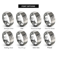 font options for inside engraving on grey shift key rings