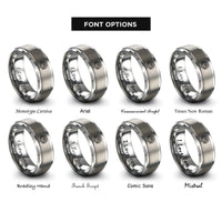 font options for inside engraving on grey shih tzu rings