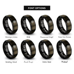 font options for inside engraving on gunmetal & black ship compass rings
