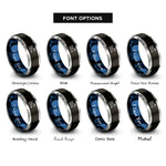 font options for inside engraving on black & blue & silver ship flag rings