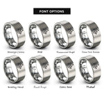 font options for inside engraving on silver ship jolly roger rings