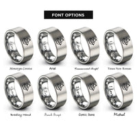 font options for inside engraving on silver ship jolly roger rings