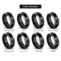 font options for inside engraving on black & grey ship wheel rings