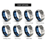 font options for inside engraving on blue & gray ship wheel rings