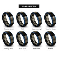 font options for inside engraving on gunmetal & blue ship wheel rings