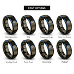 font options for inside engraving on gunmetal & blue ship wheel rings