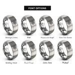 font options for inside engraving on gray ship wheel stamp rings