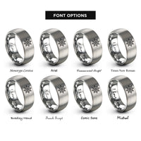 font options for inside engraving on gray ship wheel stamp rings