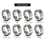 font options for inside engraving on silver ships bell rings