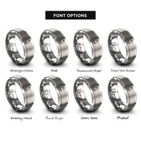 font options for inside engraving on gray ships bell rings