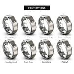 font options for inside engraving on gray ships bell rings