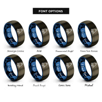 font options for inside engraving on gunmetal & blue ships bell rings