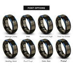 font options for inside engraving on gunmetal & blue ships bell rings