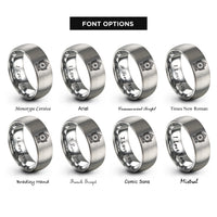 font options for inside engraving on grey ships binnacle compass rings