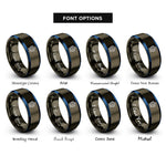 font options for inside engraving on gunmetal & blue ships binnacle compass rings