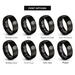 font options for inside engraving on black ships wheel skull rings