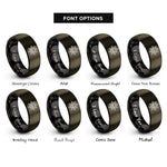 font options for inside engraving on gunmetal & black ships wheel skull rings