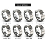 font options for inside engraving on grey shipwreck silhouette anchor rings