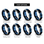 font options for inside engraving on blue & grey shock absorber rings