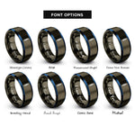 font options for inside engraving on gunmetal & blue shock absorber rings