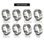 font options for inside engraving on grey shock mount microphone rings