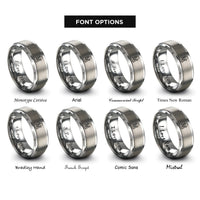 font options for inside engraving on gray shock mount microphone rings