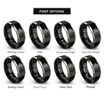font options for inside engraving on black & grey shop vacuum rings