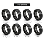 font options for inside engraving on black shop vacuum rings