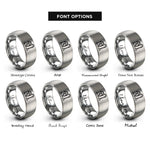 font options for inside engraving on grey shop vacuum rings