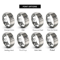 font options for inside engraving on grey shop vacuum rings