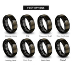 font options for inside engraving on gunmetal & black shop vacuum rings