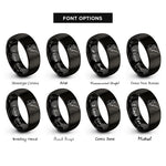 font options for inside engraving on black shore angler casting rings