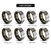 font options for inside engraving on gunmetal & gray shore angler casting rings