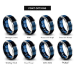 font options for inside engraving on blue & gray shot weight rings