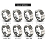 font options for inside engraving on grey shot weight rings