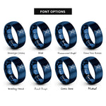 font options for inside engraving on blue shotguns target rings