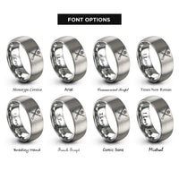font options for inside engraving on silver shotguns target rings