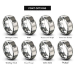 font options for inside engraving on silver shotguns target rings