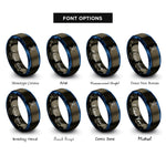 font options for inside engraving on gunmetal & blue shotguns target rings