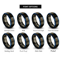 font options for inside engraving on gunmetal & blue shotguns target rings