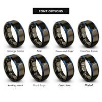 font options for inside engraving on gunmetal & blue shotguns target rings