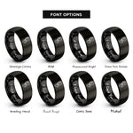 font options for inside engraving on black shoulder mic rings