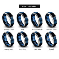font options for inside engraving on blue & grey shove it board rings