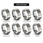 font options for inside engraving on silver shove it board rings